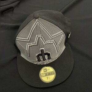 New Era 59FIFTY black/white Seattle Mariners trident fitted cap sz 7 3/8